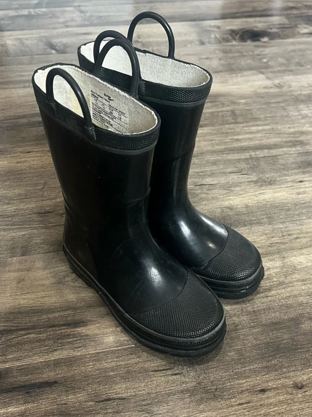 Western Chief Kids Rain Boots Size 11 Kids Toddler Fire Chief 2 Black